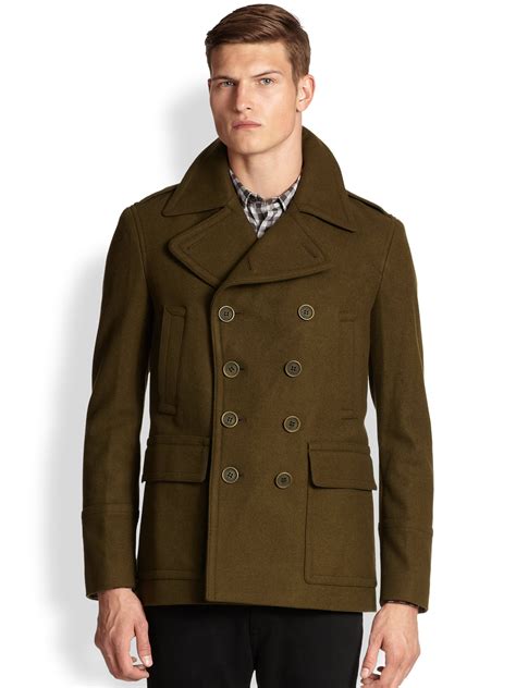 burberry men's coat|burberry pea coat sale men.